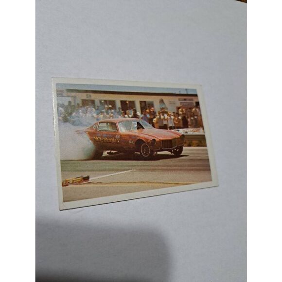 Vintage 1971 Mike Burkhart Mart Higginbothom Camaro Funny Car Fleer Trading Card - Picture 1 of 2